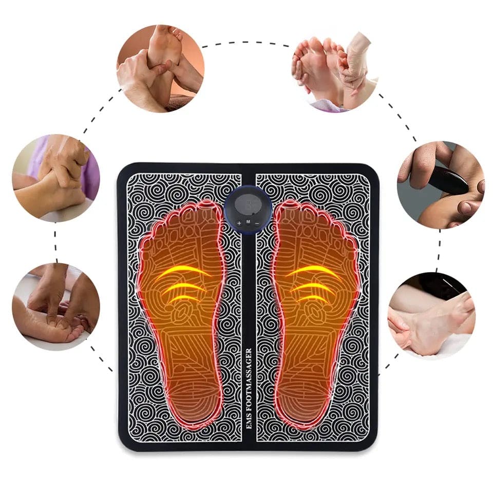 Electric EMS Foot Massager, Foldable Electric Foot Massage Mat, Acupressure Mat, Muscle Stimulation Foot Massager, Physiotherapy Foot Massager Pad, Leg Detox Spa Mat Electric EMS Foot Massager, Foldable Electric Foot Massage Mat, Acupressure Mat, Muscle Stimulation Foot Massager, Physiotherapy Foot Massager Pad, Leg Detox Spa Mat